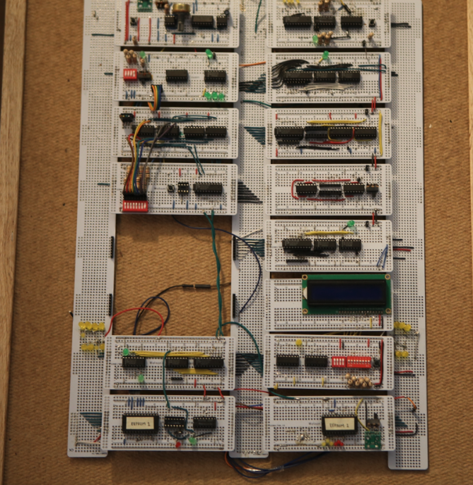 Final soldered version of the 8-bit CPU
